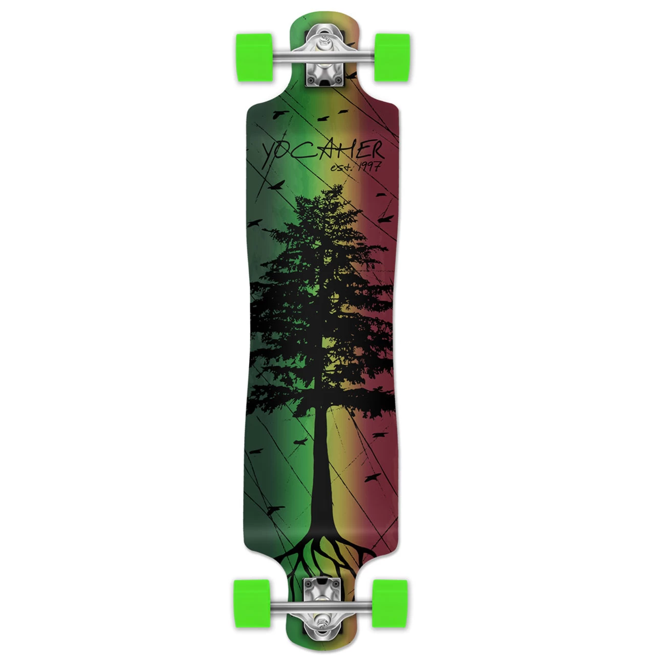 Lowrider Longboard Complete - In The Pines : Rasta 1 Lowrider Longboard Complete - In The Pines : Rasta