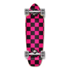 Yocaher Complete Mini Cruiser Skateboard Longboard - Checker Pink