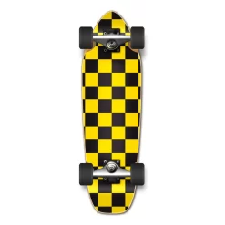 Yocaher Complete Mini Cruiser Skateboard Longboard - Checker Yellow