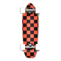 Yocaher Complete Mini Cruiser Skateboard Longboard - Checker Orange