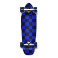 Yocaher Complete Mini Cruiser Skateboard Longboard - Checker Blue