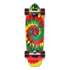 Yocaher Complete Mini Cruiser Skateboard Longboard - TieDye Rasta