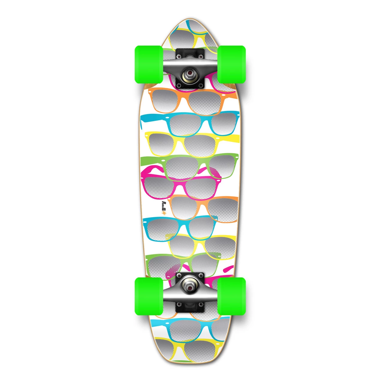 Yocaher Complete Mini Cruiser Skateboard Longboard - Shades White 1 Yocaher Complete Mini Cruiser Skateboard Longboard - Shades White