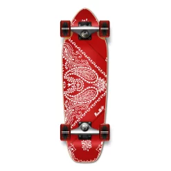 Yocaher Complete Mini Cruiser Skateboard Longboard - Bandana Red