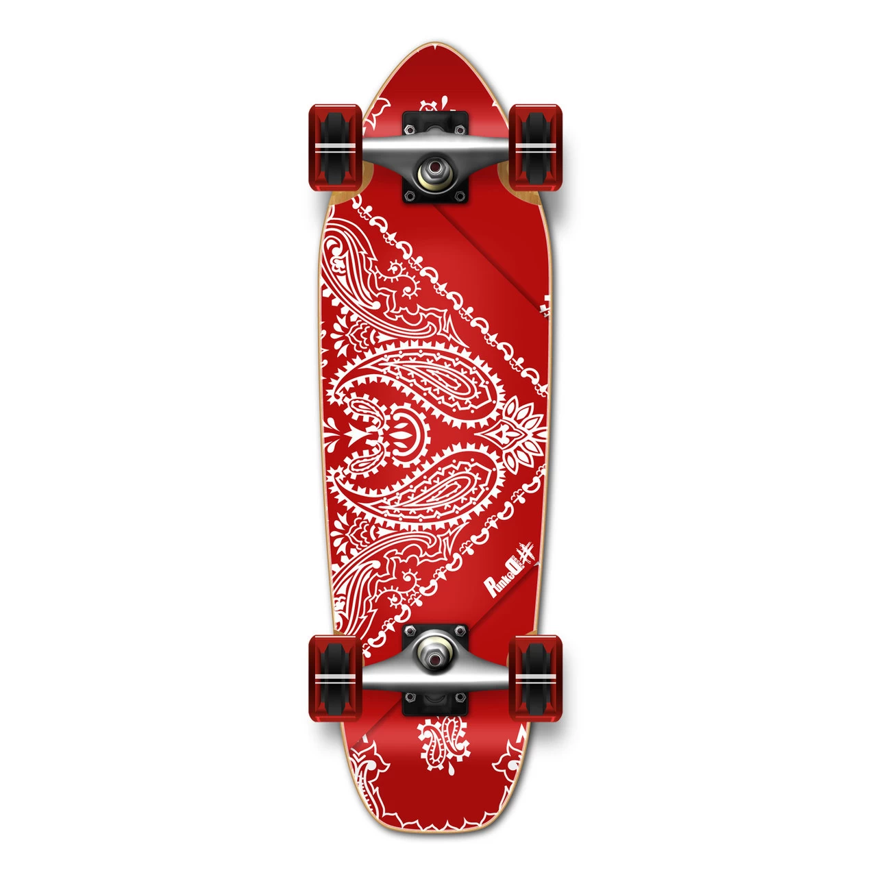 Yocaher Complete Mini Cruiser Skateboard Longboard - Bandana Red 1 Yocaher Complete Mini Cruiser Skateboard Longboard - Bandana Red