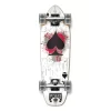 Yocaher Complete Mini Cruiser Skateboard Longboard - Ace Of Spades - White