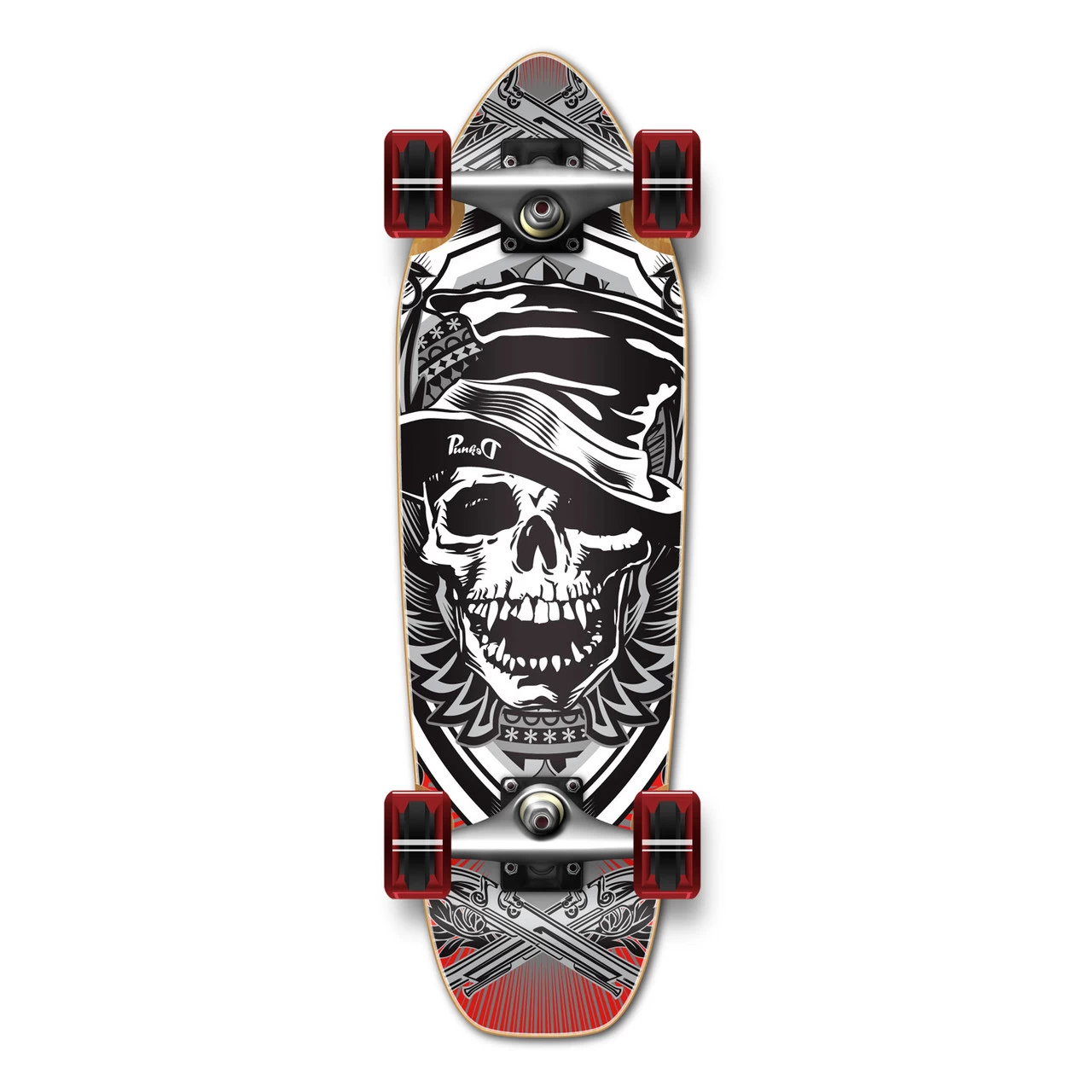 Yocaher Complete Mini Cruiser Skateboard Longboard - Skull Hat 1 Yocaher Complete Mini Cruiser Skateboard Longboard - Skull Hat