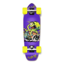 Yocaher Complete Mini Cruiser Skateboard Longboard - Hot Rod Slim