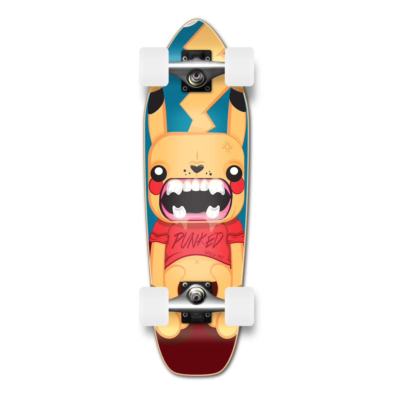 Yocaher Complete Mini Cruiser Skateboard Longboard - Pika Punked 1 Yocaher Complete Mini Cruiser Skateboard Longboard - Pika Punked