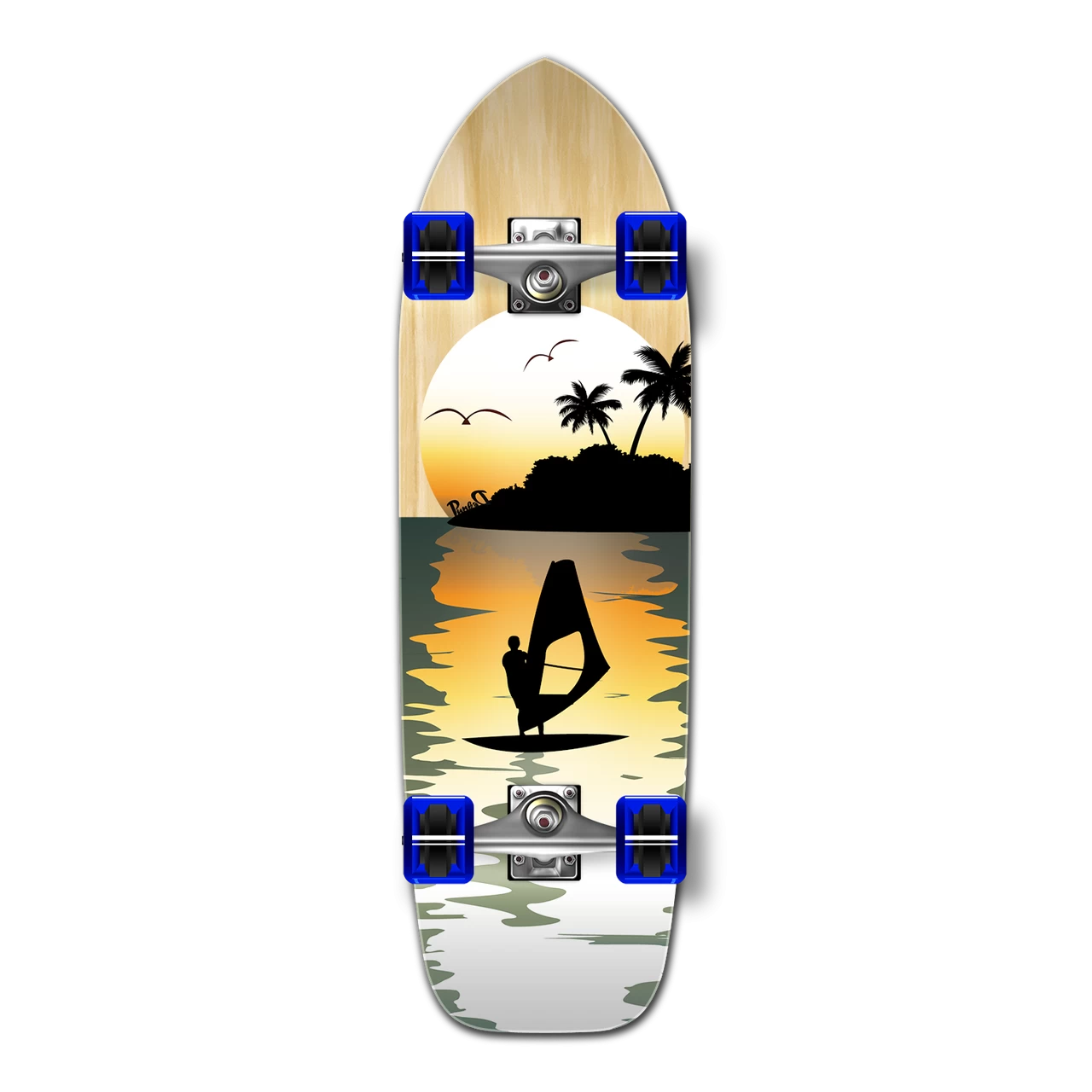 Old School Longboard Complete - Natural Surfer 1 Old School Longboard Complete - Natural Surfer
