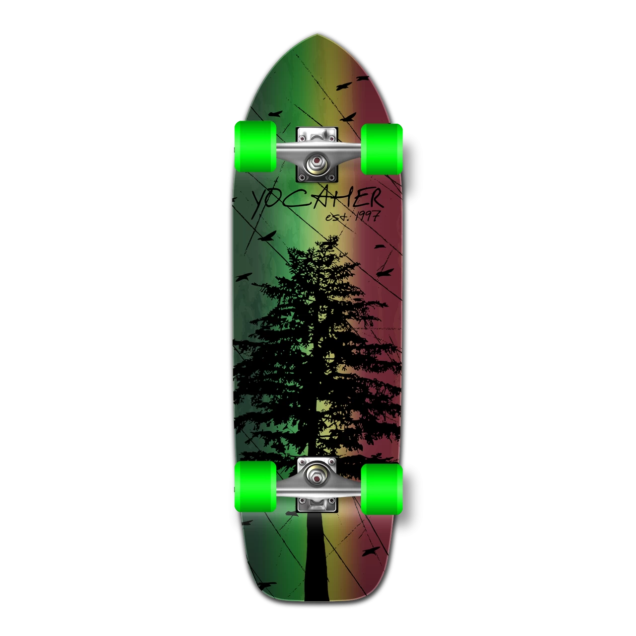 Old School Longboard Complete - In The Pines Rasta 1 Old School Longboard Complete - In The Pines Rasta