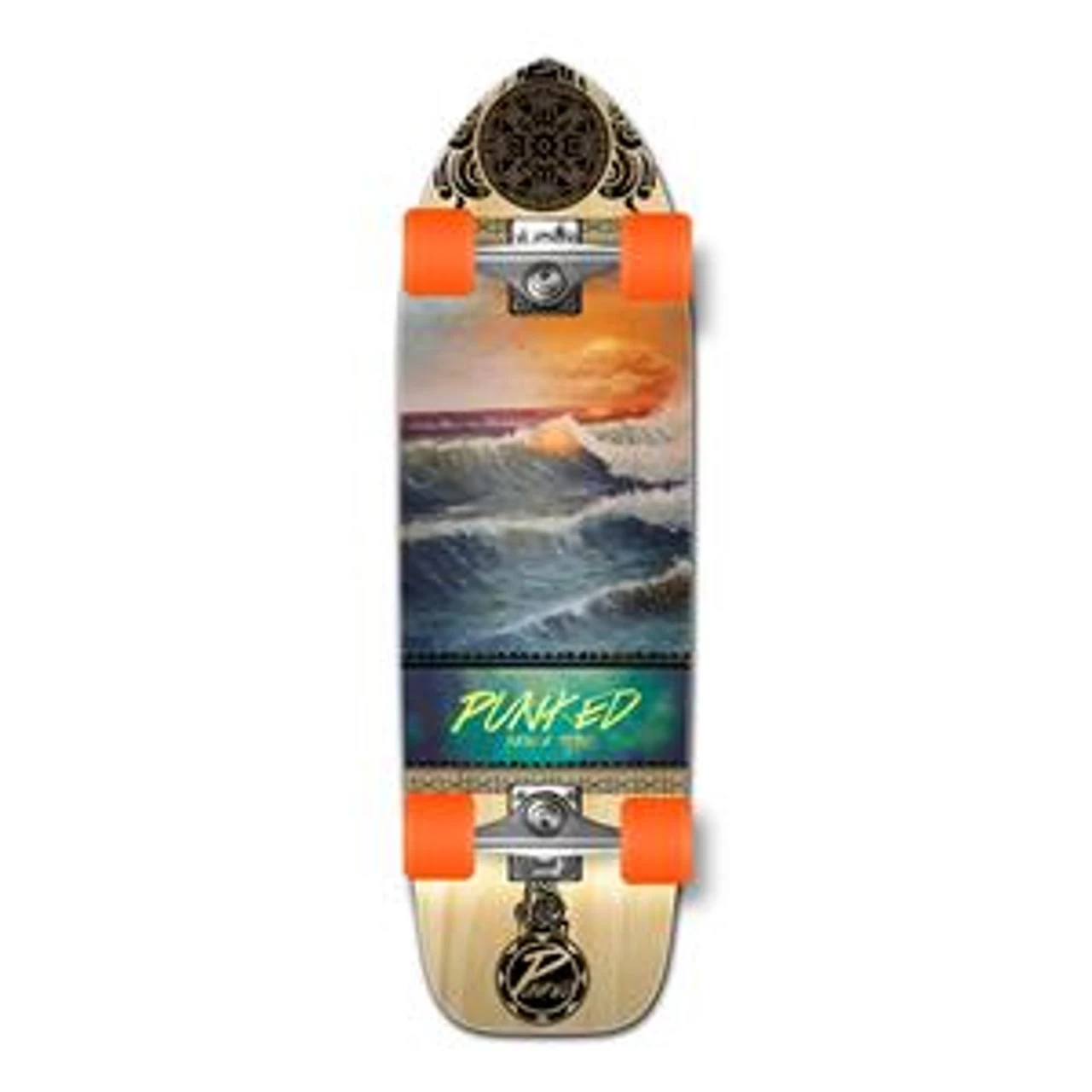 Old School Longboard Complete - Wave Scene 1 Old School Longboard Complete - Wave Scene
