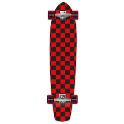 Slimkick Longboard Complete - Checker Red