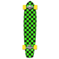 Slimkick Longboard Complete - Checker Green