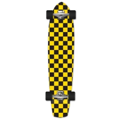 Slimkick Longboard Complete - Checker Yellow