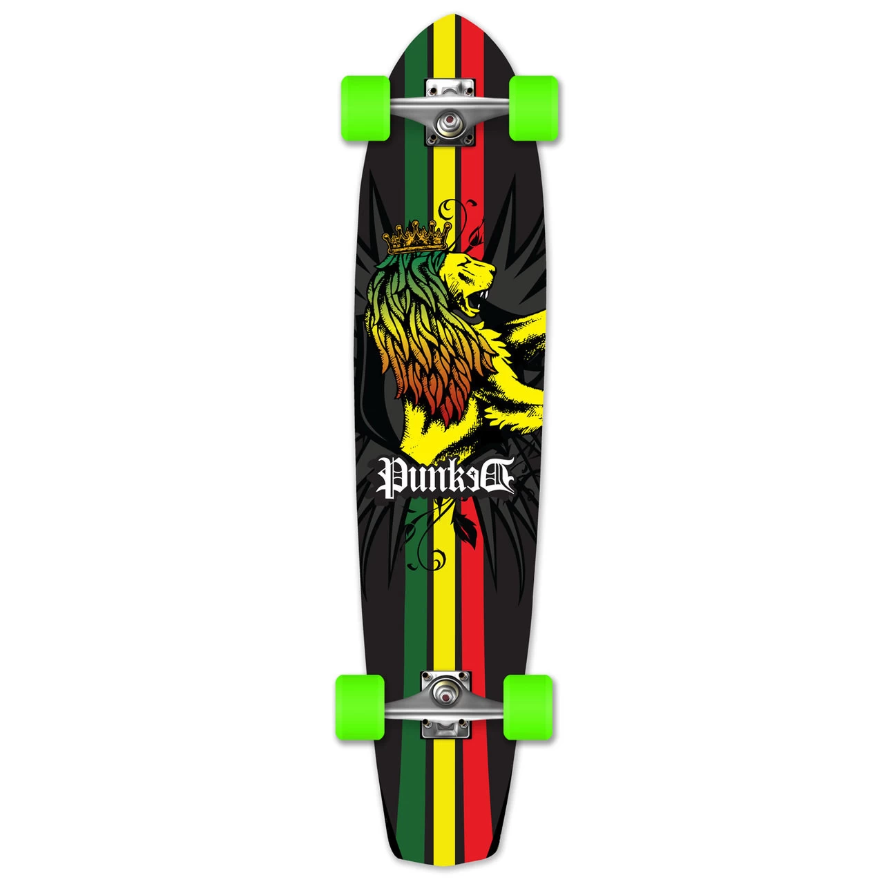 Slimkick Longboard Complete - Rasta 1 Slimkick Longboard Complete - Rasta