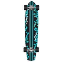 Slimkick Longboard Complete - Black Digital Wave
