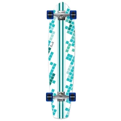 Slimkick Longboard Complete - White Digital Wave