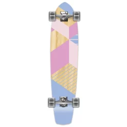 Slimkick Longboard Complete - Geometric Series - Purple
