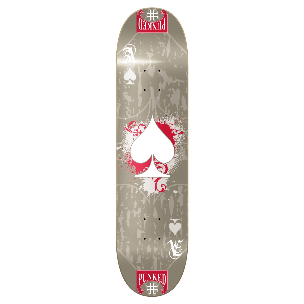 Yocaher Graphic Skateboard Deck - Ace Grey 1 Yocaher Graphic Skateboard Deck - Ace Grey