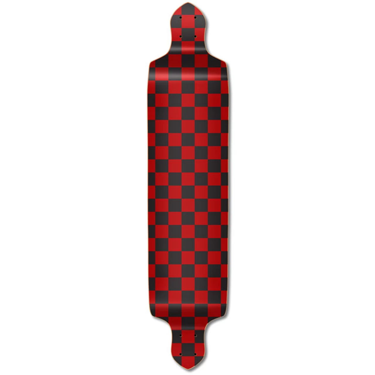 YOCAHER Drop Down Longboard Deck - Checker Red 1 YOCAHER Drop Down Longboard Deck - Checker Red