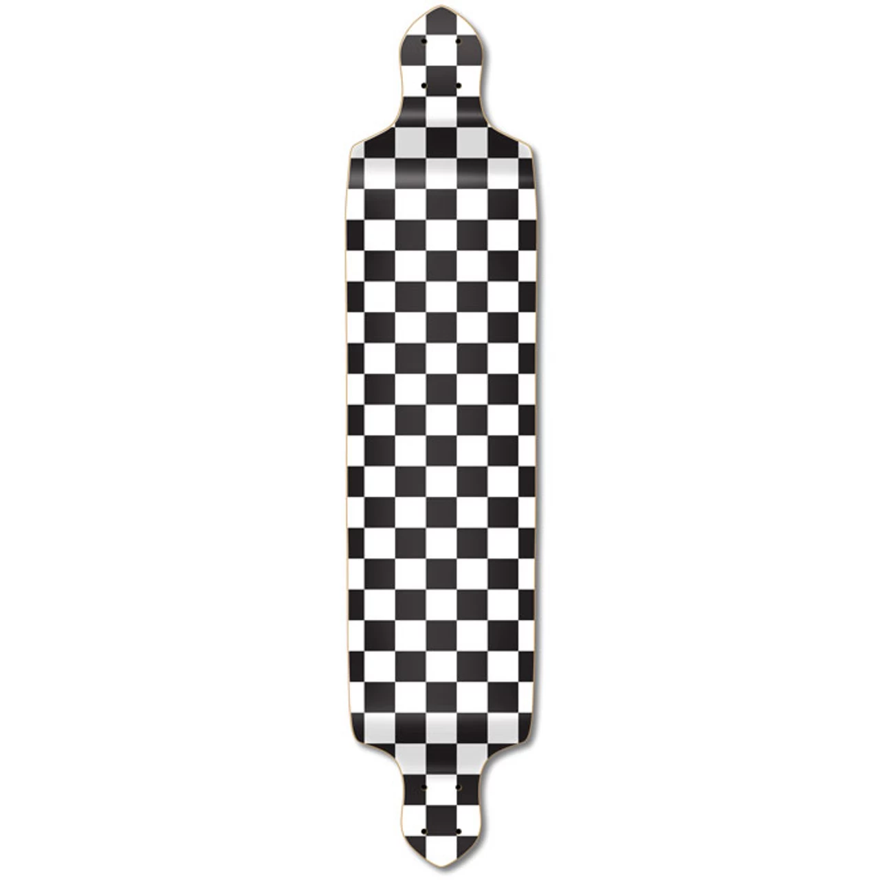 YOCAHER Drop Down Longboard Deck - Checker White 1 YOCAHER Drop Down Longboard Deck - Checker White