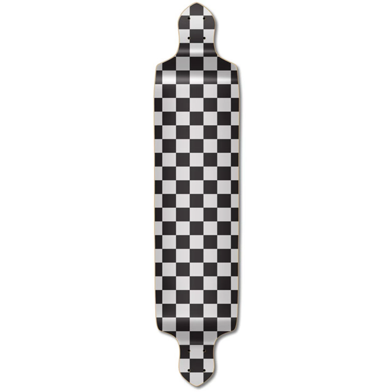 YOCAHER Drop Down Longboard Deck - Checker Silver 1 YOCAHER Drop Down Longboard Deck - Checker Silver