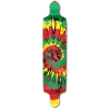 YOCAHER Drop Down Tiedye Rasta Longboard Deck