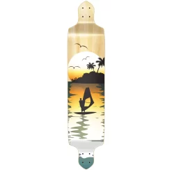 YOCAHER Drop Down Natural Surfer Longboard Deck