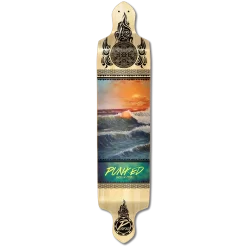 YOCAHER Drop Down Longboard Deck - Wave Scene
