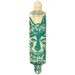 YOCAHER Drop Down Longboard Deck - Spirit Animal WOLF