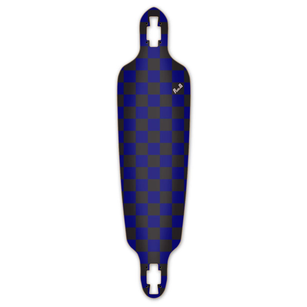 Drop Through Longboard Deck - Checker Blue 1 Drop Through Longboard Deck - Checker Blue