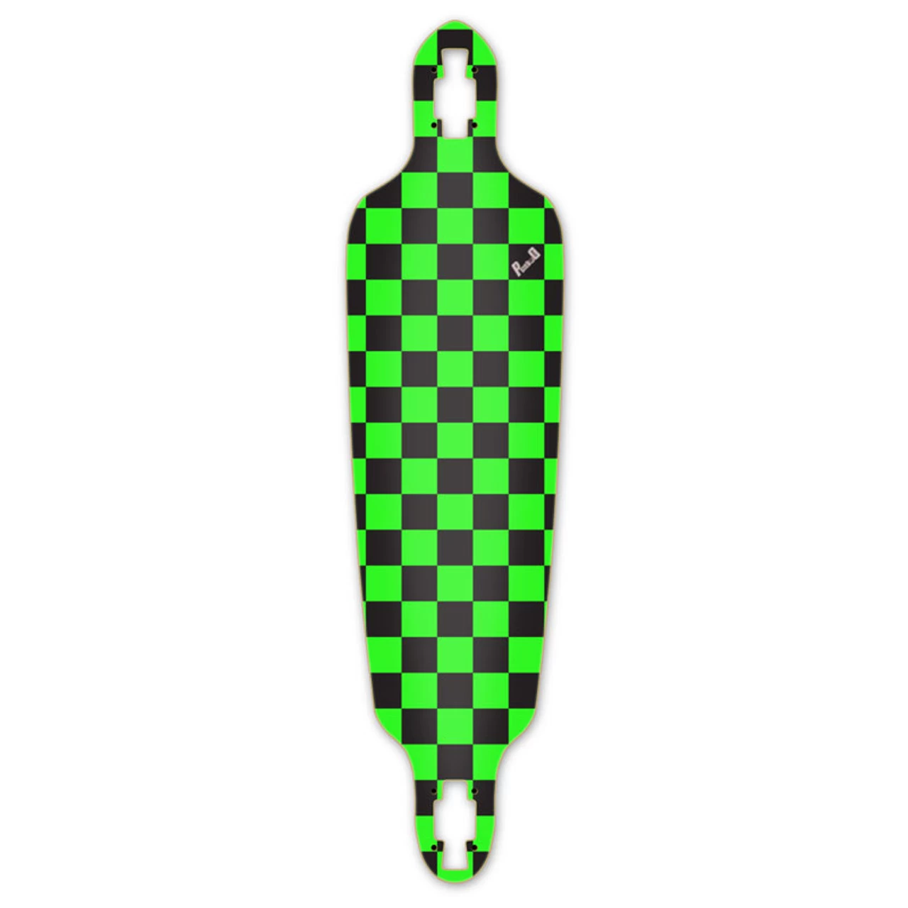 Drop Through Longboard Deck - Checker Green 1 Drop Through Longboard Deck - Checker Green