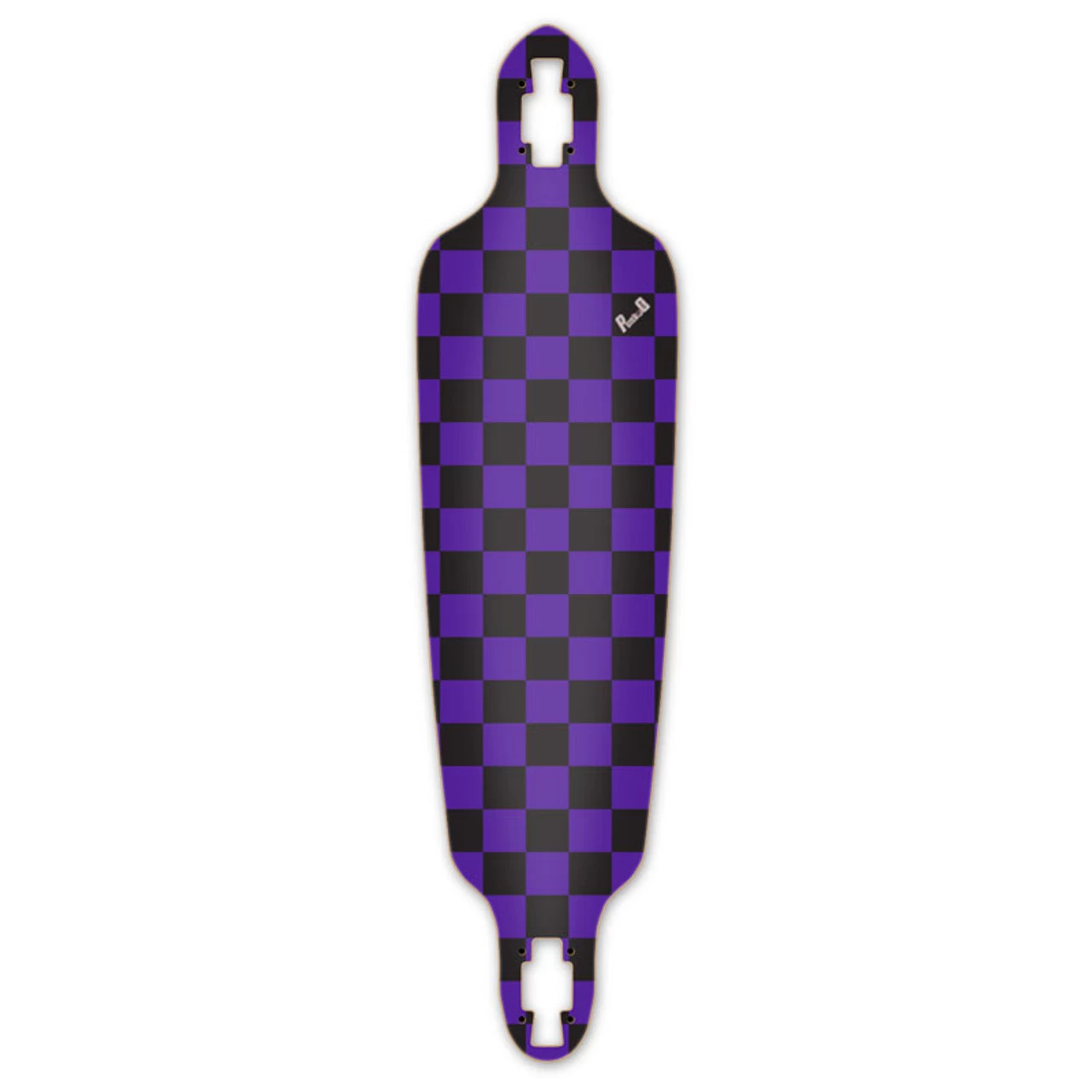 Drop Through Longboard Deck - Checker Purple 1 Drop Through Longboard Deck - Checker Purple