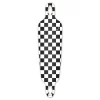 Drop Through Longboard Deck - Checker White