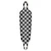 Drop Through Longboard Deck - Checker Silver