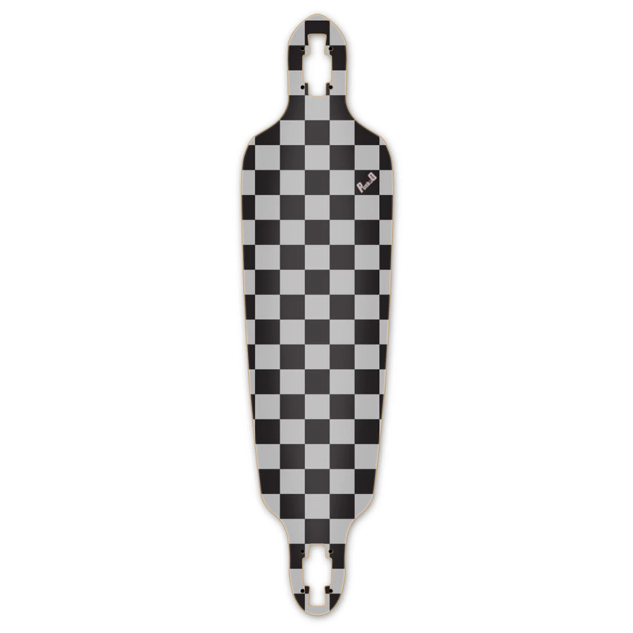 Drop Through Longboard Deck - Checker Silver 1 Drop Through Longboard Deck - Checker Silver