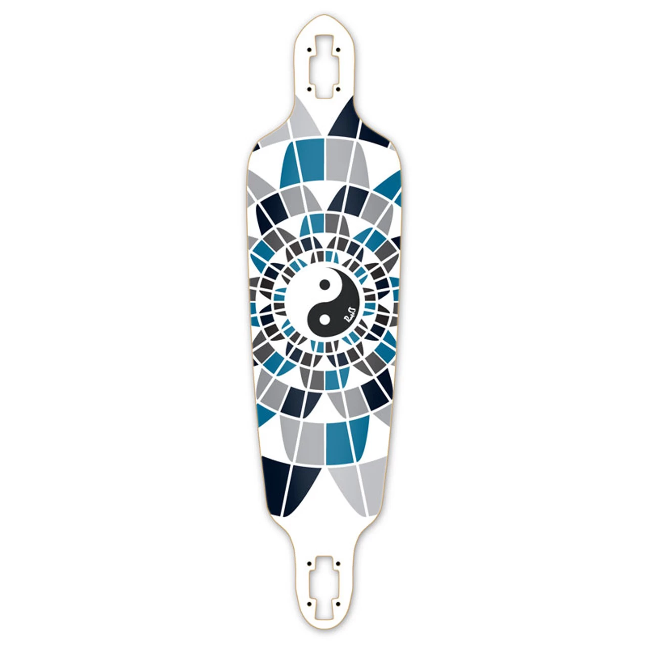 Drop Through Yin Yang Longboard Deck 1 Drop Through Yin Yang Longboard Deck