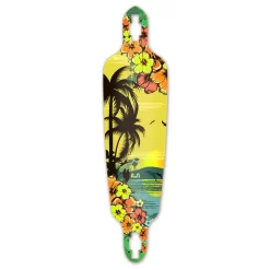 Drop Through Tropical Day Longboard Deck