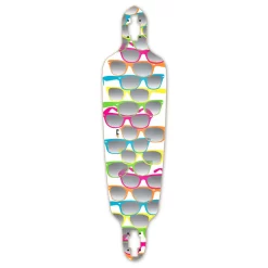 Drop Through Longboard Deck - Shades White