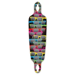 Drop Through Longboard Deck - Shades Black