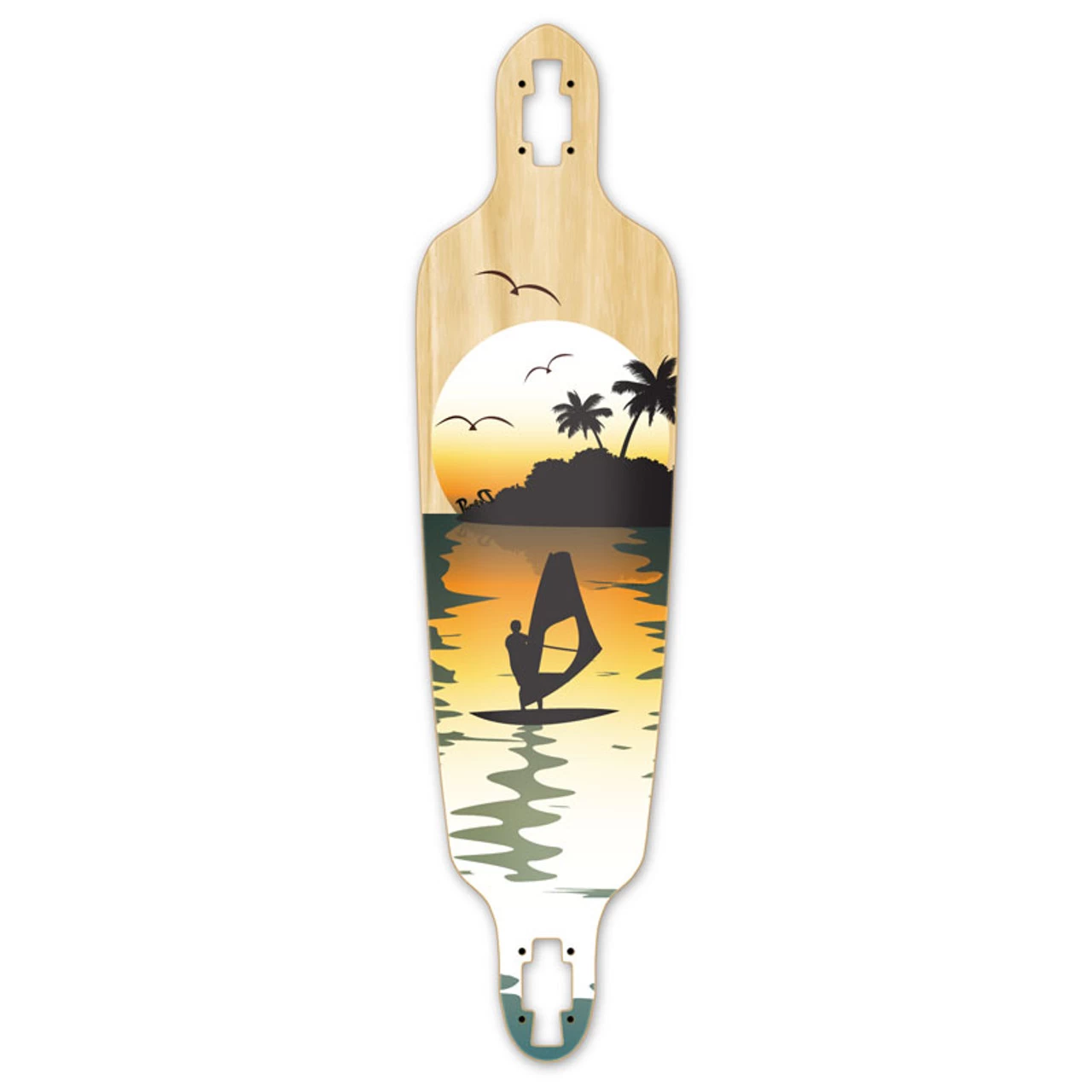 Drop Through Natural Surfer Longboard Deck 1 Drop Through Natural Surfer Longboard Deck