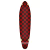 Kicktail Longboard Deck - Checker Red