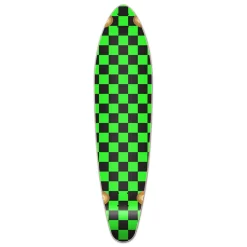 Kicktail Longboard Deck - Checker Green