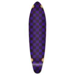 Kicktail Longboard Deck - Checker Purple