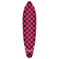 Kicktail Longboard Deck - Checker Pink