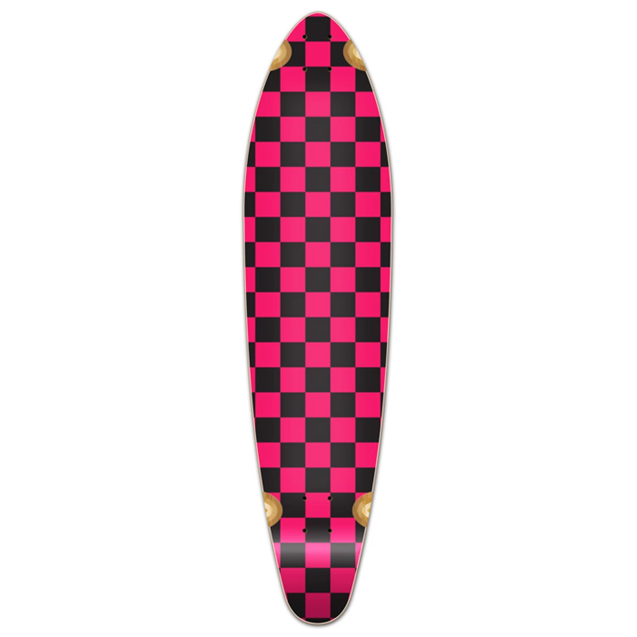 Kicktail Longboard Deck - Checker Pink 1 Kicktail Longboard Deck - Checker Pink