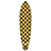 Kicktail Longboard Deck - Checker Yellow
