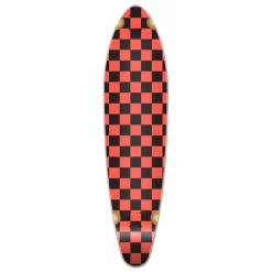 Kicktail Longboard Deck - Checker Orange