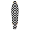 Kicktail Longboard Deck - Checker Silver